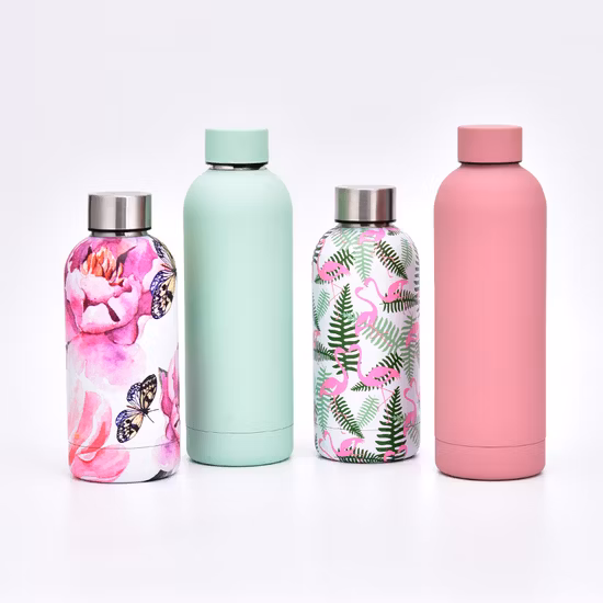 Double Wall Custom Logo Vacuum Insulated Small Mouth 350ml 500ml 750ml 1000ml Small Mouth Stainless Steel Water Bottle