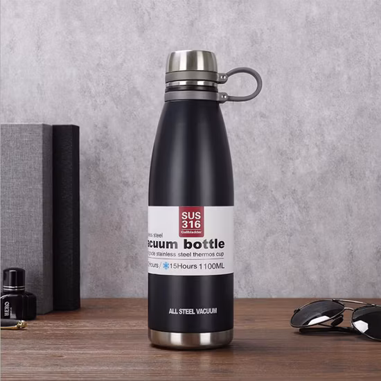 Stainless Steel Wide Mouth Water Jug Insulated Sports Canteen Thermo Flask Water Bottle Flask with Lid