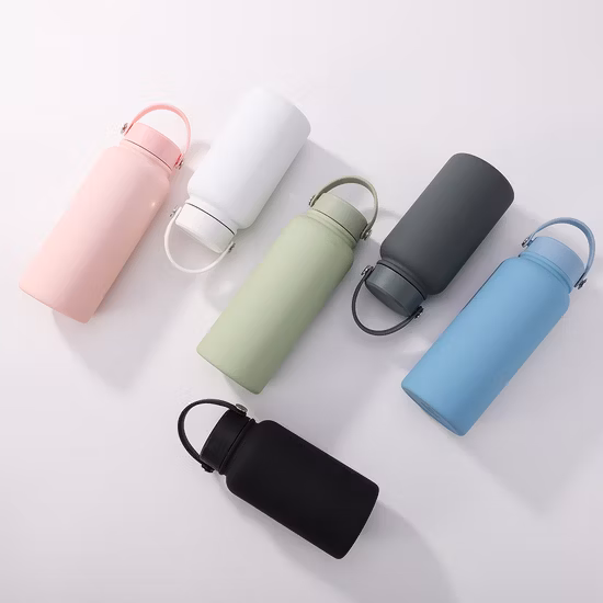 Thermos Bottle Stainless Steel Insulted Flask with Handle Press Button