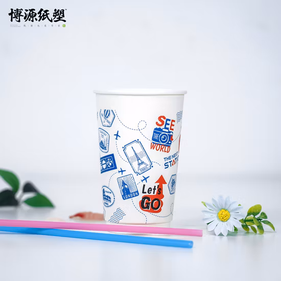 12oz 16oz 350ml 400ml Customized Recycled Plastic RPET Coffee Mug Cups Wholesale with Silicone Lid and Sleeve