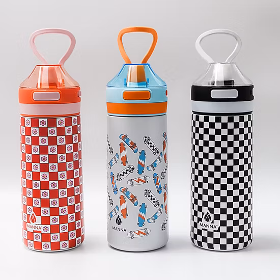Custom Logo Sports Water Bottle Thermal Flasks with Lid
