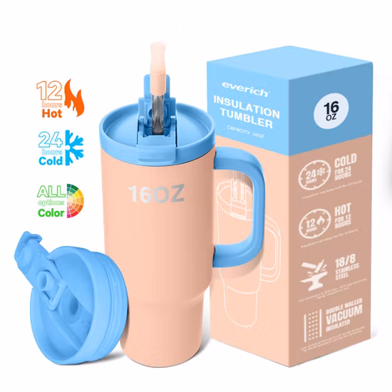Stanleys Iceflow Stainless Steel Tumbler with Straw Vacuum Insulated Water Bottle for Home, Office or Car Reusable Cup with Straw Leakproof Flip