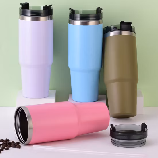 2023 Adventure Quencher Vacuum Metal Cup Stainless Travel Mug Stanleys 40oz Insulated Tumbler with Lids and Straw