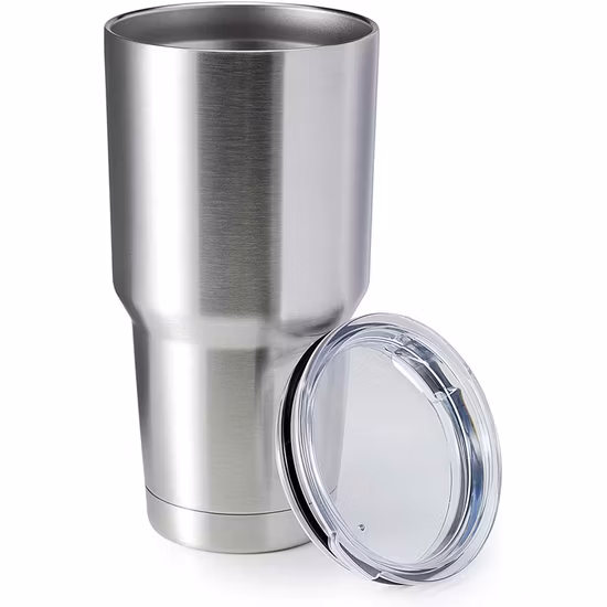 Double Wall Drinking Cup Sports Water Bottle with Straw Lid Stainless Steel Travel Coffee Mug