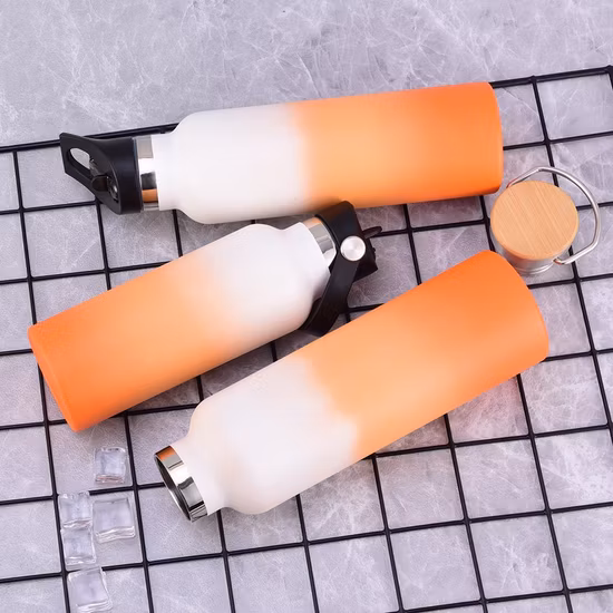 Leak Proof Food Grade BPA Free 18oz 32oz 40oz Flip Lid Straw Lid Spout Lid Stainless Steel Thermos Vacuum Hydro Flask