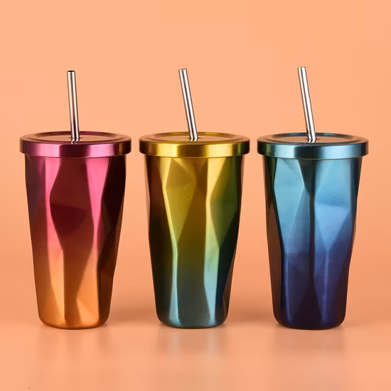 16oz Double Wall Travel Mug with Colorful Cover